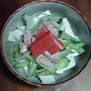 きゅうりとツナの豆腐サラダ